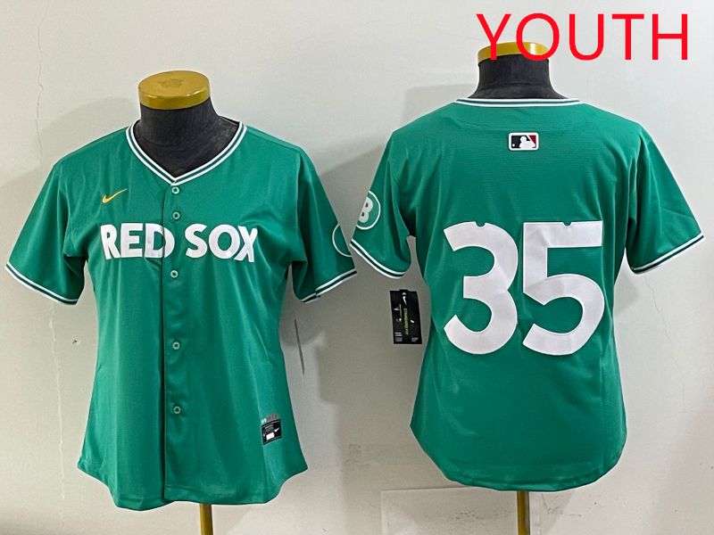 Youth 2025 Boston Red Sox #35 No Name Dark Green Joint Name Nike MLB Jersey style 1